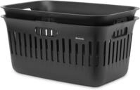 Brabantia Collect-It W&auml;schekorb 40 l (Schwarz), 2er-Set, W&auml;schesammler f&uuml;r K&uuml;che