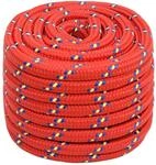 vidaXL Bootsseil Rot 20 mm 100 m Polypropylen