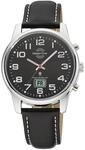 Master Time Funk Quarz Herren Uhr Analog mit digitalem Datum mit Leder Armband