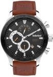 Timberland Nickerson Herren Armbanduhr Leder Braun 49 mm, Multifunktionsuhr,