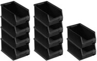 SparSet 10x Leitf&auml;hige Sichtlagerbox 3.0 | HxBxT 12,5x14,5x23,5cm | 2,8 Liter...
