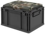PROREGAL Eurobox NextGen Seat Box Camouflage | HxBxT 26,5x30x40cm | 20 Liter | Griffe
