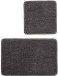 Kleine Wolke Badteppich-Set Relax Anthrazit 2-teilig 50x50cm und 55x85cm