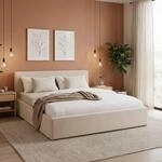IDIMEX Polsterbett Dream gepolstert, 180x200 cm Cremewei&szlig; &ndash; Komfortables
