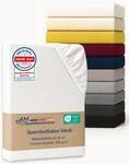 AM Qualit&auml;tsmatratzen Premium Spannbettlaken 180x190cm Baumwolle (200gsm) in...