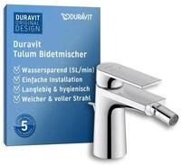 Duravit Tulum Einhebel-Bidetarmatur (Auslauf H&ouml;he 83 mm), Bidetmischer mit