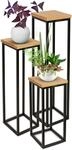 holz4home&reg; Dekost&auml;nder aus massiv Eichenholz I Blumenst&auml;nder Natur Ge&ouml;lt I 3