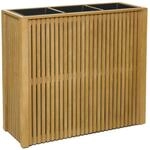 VIVANNO Raumteiler Pflanzk&uuml;bel Holz ELEMENTO auf Rollen Braun 75x83x32 cm