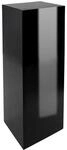 VIVANNO Podest Deko-S&auml;ule Stele Blumenst&auml;nder Fiberglas Schwarz Hochglanz 30x30x80