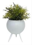 DanDiBo Blumenhocker Metall mit Topf Wei&szlig; 23 cm Blumenst&auml;nder 96259 M...