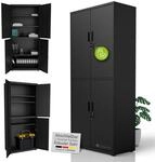 Juskys Aktenschrank aus Metall &ndash; 180x80x40 cm abschlie&szlig;barer B&uuml;roschrank aus