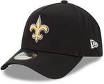 New Era New Orleans Saints NFL Evergreen Schwarz Verstellbare 9Forty A-Frame...