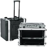 Gator Lightweight Rolling 6U Rack Case mit Heavy-Duty-Verschl&uuml;ssen, einziehbarem