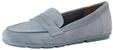 Tamaris Damen Loafer flach Leder, blau, 36 EU