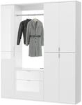 Inn.Furn Garderobe wei&szlig; Hochglanz Flurm&ouml;bel Garderobenm&ouml;bel Dielenm&ouml;bel Set...
