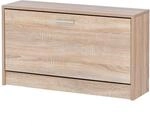 FineBuy Schuhbank Split mit Sitzfl&auml;che Schuhkipper Holz 80 x 47 x 24 cm,...