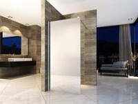 ALONI Walk In Dusche 80x200 cm - begehbare Duschwand aus Spiegelglas, Glaswand...