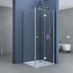 doporro Eck-Duschkabine Eckdusche mit Faltt&uuml;r Ravenna27 80x80x190cm...