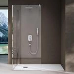 doporro Duschwand Walk-In Dusche Duschtrennwand 120x80cm mit rechteckigem