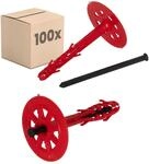 PROTEKTOR D&auml;mmstoffd&uuml;bel 100 St&uuml;ck &Oslash;10x180mm mit Kunststoffnagel f&uuml;r WDVS...