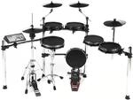 Fame Hybrid PRO E-Drum Set, Elektronisches Hybrid Schlagzeug mit Gewebefellen...
