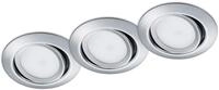 Trio Leuchten LED Einbauleuchten Rila 3er-Set 650310306, Metall Chrom, inkl. 3x x 5