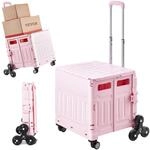 VEVOR Einkaufstrolley, Klappbar, Faltbarer Aluminium-Einkaufswagen zum Treppensteigen