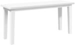 vidaXL Bank 90 cm Wei&szlig; Massivholz Gummibaum, Sitzbank, Innenbank, Bank