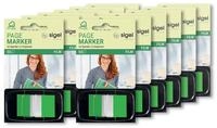 SIGEL HN493/12 Haftmarker im Spender, gr&uuml;n, 12 St&uuml;ck &aacute; 50 Streifen im Format 25 x