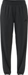 adidas Women's Train Essentials 3-Stripes Woven Pants, Carbon/Black, XL