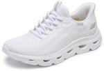 Skechers Damen Bobs Arc Waves Turnschuhe, White Engineered Knit, 35 EU