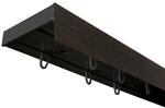 SN Deco - Vorhangschiene SH Set 2-l&auml;ufig schwarz 360cm, Gardinenschiene,...