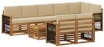 vidaXL Sofasets Massivholz Akazienholz Gartensofa, Modularer Abschnitt, moderne
