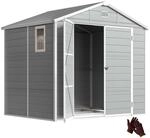 Outsunny Ger&auml;tehaus 4,1m&sup2;, Ger&auml;teschuppen mit Satteldach, 240 x 190 x 228 cm,