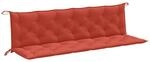 vidaXL Gartenbank-Auflagen 2 STK. Melange Rot 200x50x7 cm Stoff