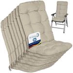 Beautissu 8er Set Hochlehner Auflagen 120x50x8cm - Sitzpolster Set f&uuml;r Gartenst&uuml;hle