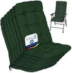 Beautissu 6er Set Hochlehner Auflagen 120x50x8cm - Sitzpolster Set f&uuml;r Gartenst&uuml;hle