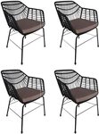 Home Deluxe Gartenstuhl inkl. Sitzkissen Tara - 63 x 60 x 82 cm wetterfest 