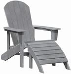 vidaXL Adirondack-Stuhl Hellgrau 82 x 74 x 92 cm HDPE, Adirondack-Stuhl, Moderne