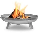 BBQ-Toro Edelstahl Feuerschale &Oslash; 80 cm | Silber | Outdoor Feuerstelle mit DREI