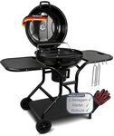 Kugelgrill Holzkohle EUGEN [Inkl. Handschuhe & Haken] BBQ Grill Holzkohlegrill...