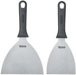 Westmark Set, 2tlg.: 2 Profi-Schaber/Grill-Spachtel (Gerade, Starr,...