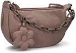 Zwei Damen Puffer Moon Bag HANNAH HA70 mit Blumen- und Kettenanh&auml;nger, 4 Liter