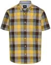camel active Herren Karohemd aus Reiner Baumwolle Sonnengelb, Menswear-L