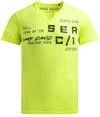 Camp David Herren Ausbrenner-Shirt mit Used Look und Label Prints Neon Lime, 4XL