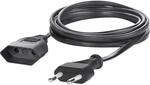 sygonix SY-5042686 Strom Verl&auml;ngerungskabel Schwarz 5.00m H03VVH2-F 2X 0,75mm&sup2;