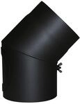 Kamino-Flam 331754 Bogen 45&deg; Senotherm 2 mm, mit T&uuml;r 130 mm, schwarz