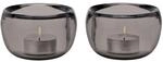 Stelton - Teelichthalter, Kerzenhalter - Ora - Glas - Smoke - 2er Set