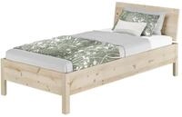 Erst-Holz&reg;Metallfreies Einzelbett Zirbe massiv unbehandelt 90x200 mit...