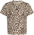 adidas M&auml;dchen Seasonal Animal Print Sport Shirt, Crystal Linen/Khaki Six/Dark